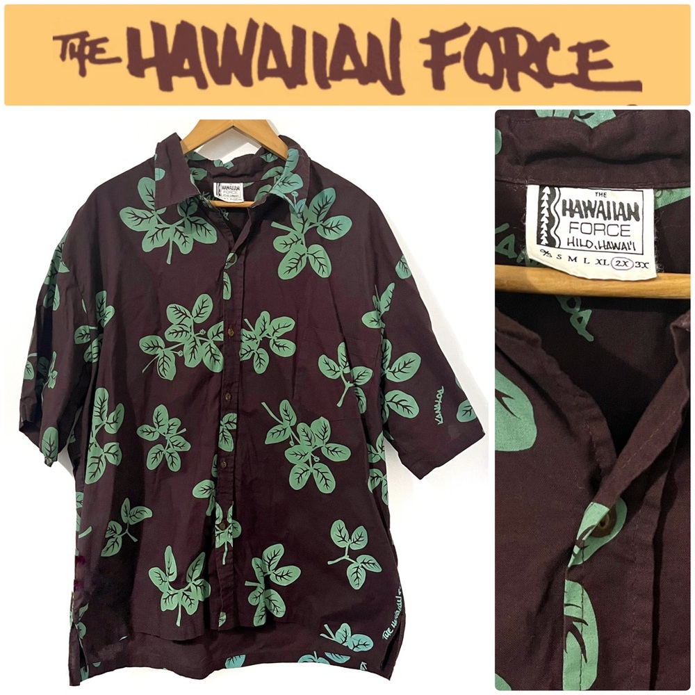 Hawaiian Force ✨ Hilo • Hawaii • Palupalu o Kanaloa • Aloha Shirt • 2X XXL